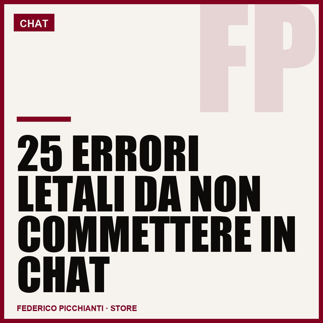 25 Errori Letali Da Non Commettere In Chat