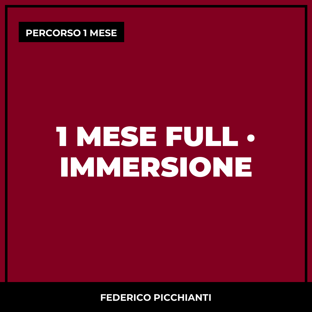 1 Mese Full · Immersione