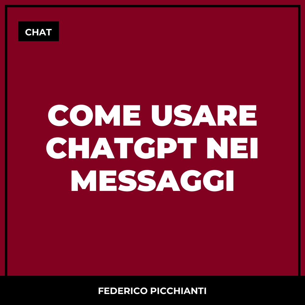 Come Usare ChatGPT Nei Messaggi